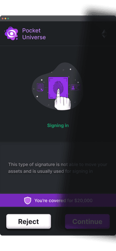 Pocket Universe mobile app screen